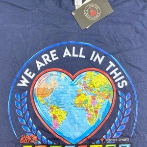 Globe Heart 2020 "We are all in this together" Covid-19 Large NOS T-Shirt